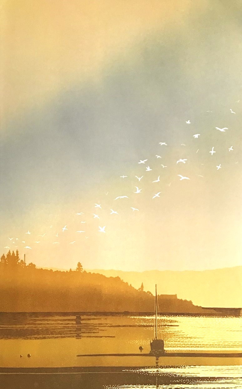 'Dawn Flight Over The Loch' by artist Deb Wing